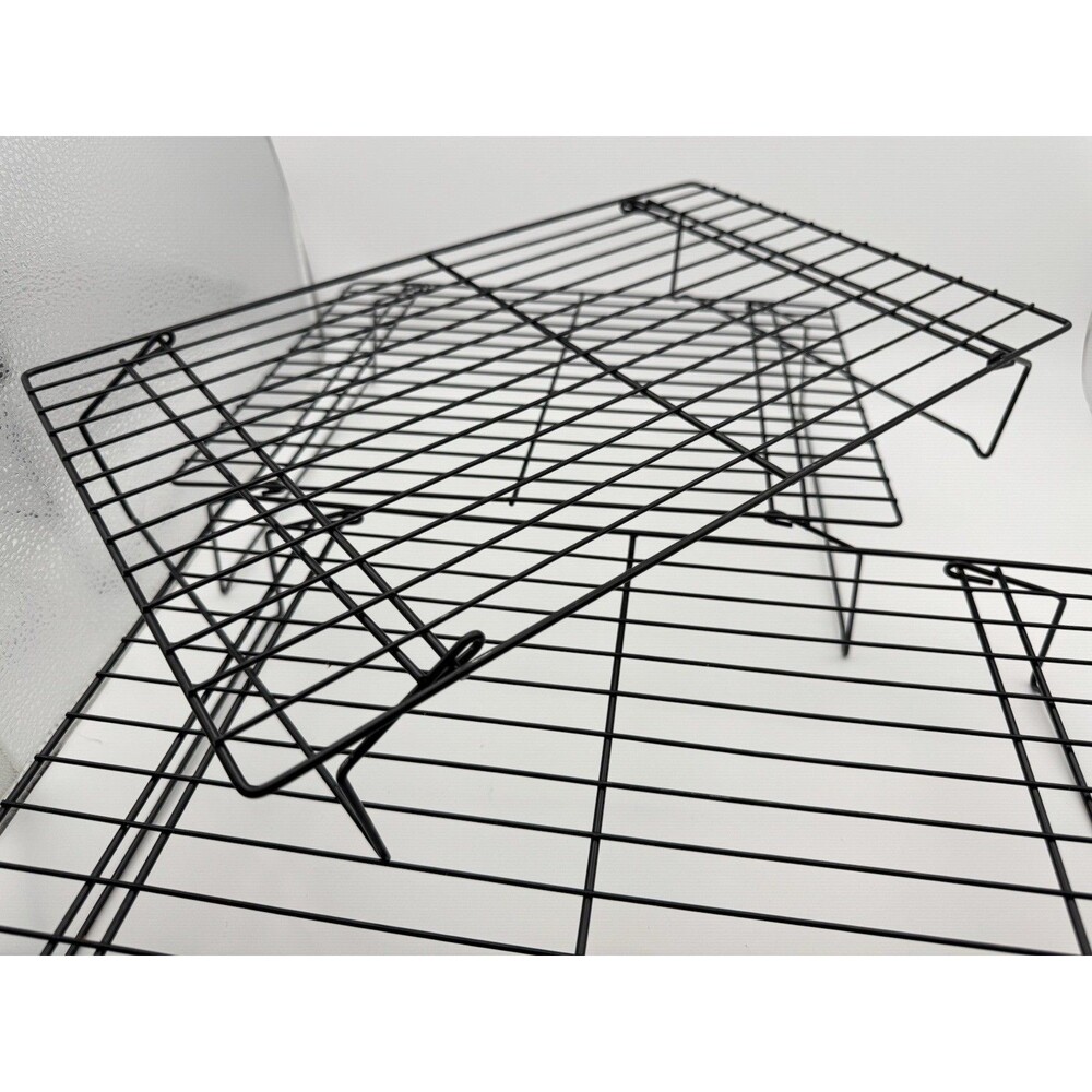 3-Tier Stackable Cooling Racks for Cooking and Baking Collapsible Cake Rack